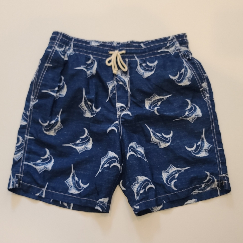 Old Navy M swimsuit with a 7 inch inseam.